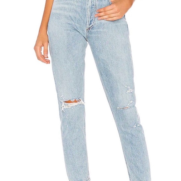 AGOLDE Jamie Distressed Light Blue Jeans - Picture 9 of 9